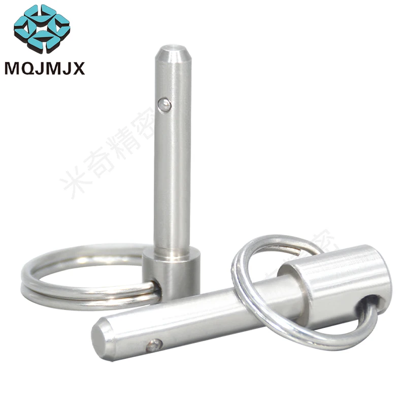 Stainless Steel Ring Pull Quick Release Ball Lock Pin Spring‑Loaded Locking Pin MT173A for Equipment Positioning Fastener 1pc