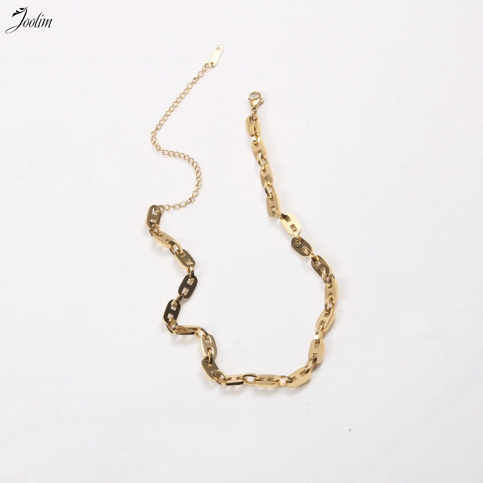 

Joolim Jewelry High End PVD Wholesale No Fade Clavicle Days Chain Stainless Steel Necklace Trend 2022 For Women