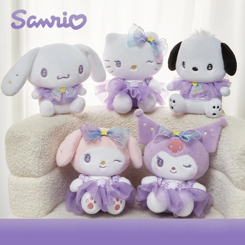

Kawaii Hello Kitty Kuromi My Melody 20Cm Galaxy Supernova Cartoon Plush Doll Anime Sanrio Girly Heart Cute Plush Toys Pillow