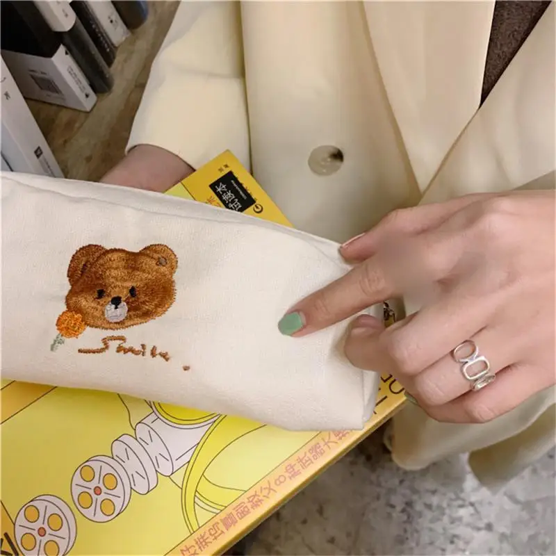 Storage Bag Approximately 50 Pens Durable Comfortable Touch Wear-resistant High Capacity Comfortable Pencil Case 20 * 7.5cm Cute
