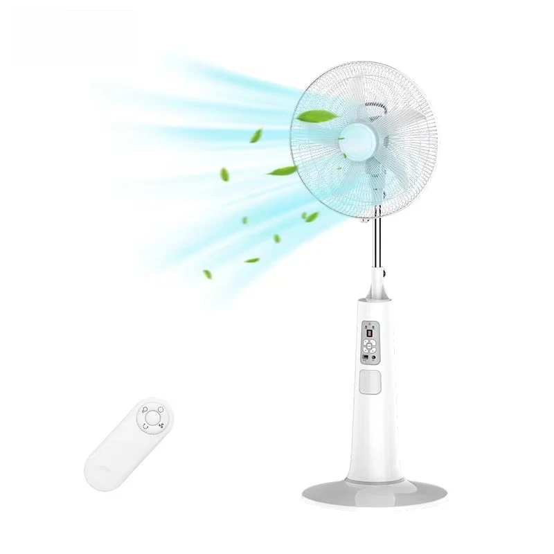 16-Inch High-Speed AC/DC Stand Fan Portable USB/Electric for Solar Powered Home Camping Outdoor Use Easy Floor Installation