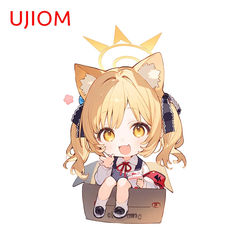 UJIOM 13cm X 8.1cm Tanga Ibuki Blue Archive Lovely Wall Sticker Pretty Furry Girls Decal Interesting Cabinet Stove Decoration