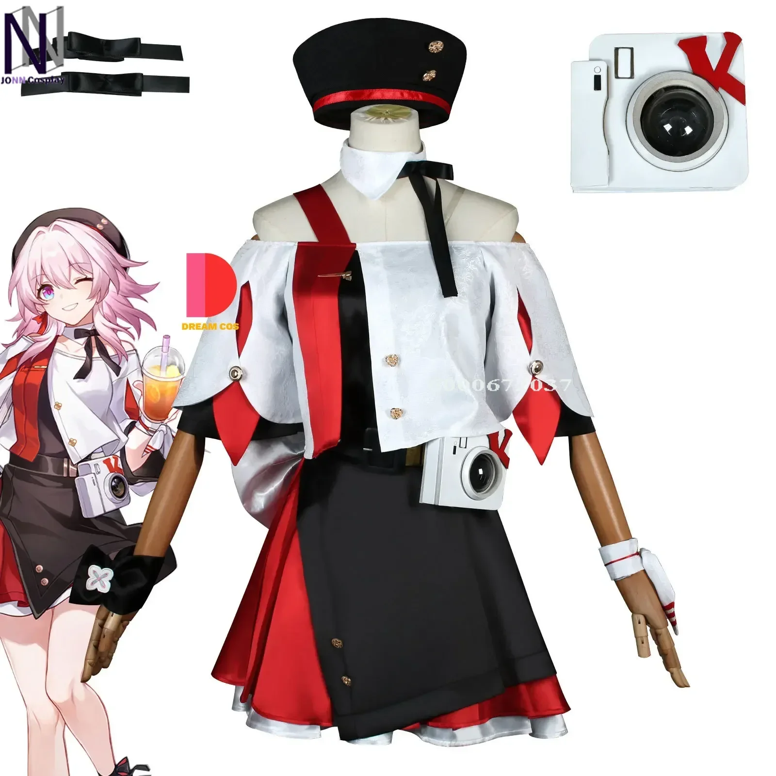 

Honkai Star Rail Game March 7th KFC Co-Branding Cosplay Costume Carnival Uniform Wig Anime Halloween Costumes for Men Outfit