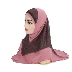 H076 adulti o ragazze grandi taglia media 70*60cm pregare hijab sciarpa hijab musulmana cappello foulard islamico amira pull on headwrap