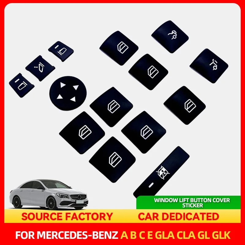 

Стайлинговые молдинги, кнопка подъема окна автомобиля, наклейка на дверной замок, кнопка разблокировки, наклейка для Mercedes Benz A B C E GLA CLA G