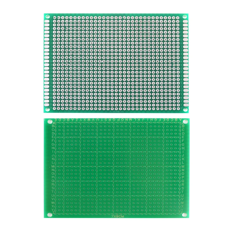 Single Sided Protótipo PCB Kit, Circuito Impresso, Breadboard Universal, DIY, Verde, 7x9cm, 10Pcs