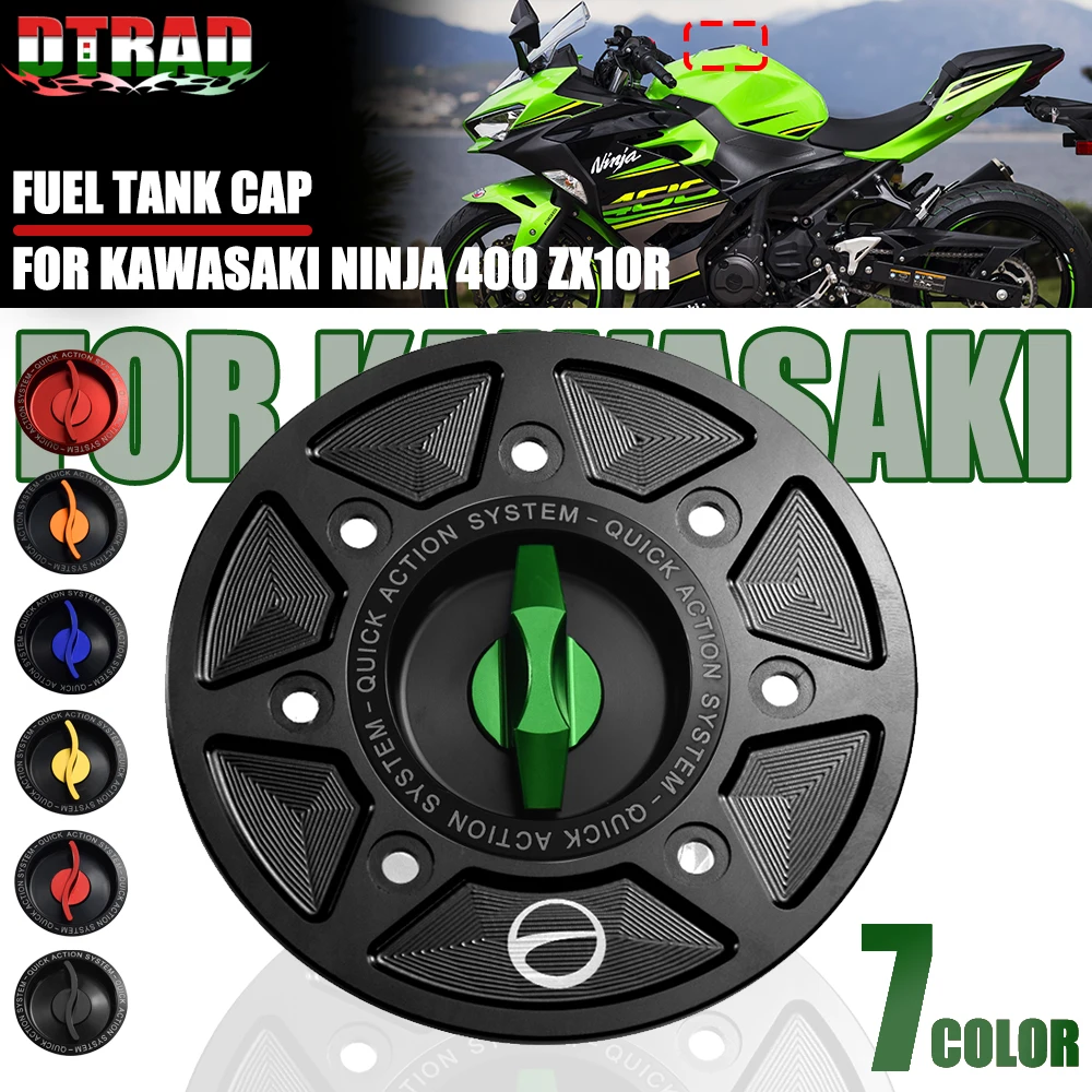 Motorcycle Quick Release Fuel Cap Gas Tank Cover For KAWASAKI NINJA 400 650 250 Z650 Z900 ZX6R ZX10R/RR ZX 6R 10R RR Accessories