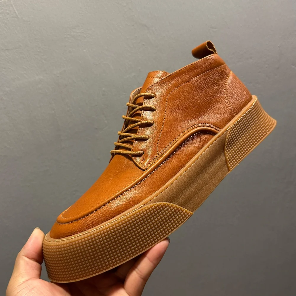 

Men's winter high-top shoes, trendy multi-layered platform shoes, outdoor sports and casual shoes