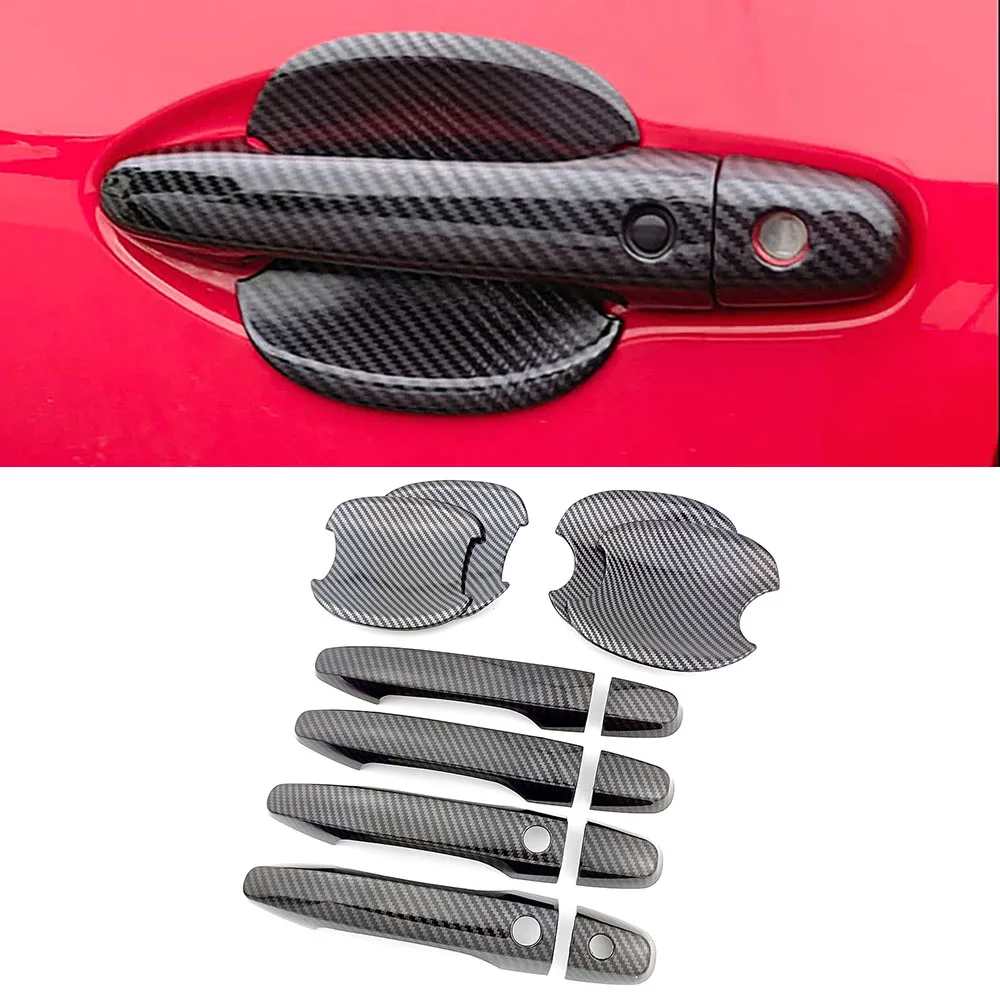 

Для Honda Civic 2012-2015 внешняя дверная ручка, накладка, дверная чаша, декор, защитная крышка, защита от царапин, цветная наклейка из углеродного волокна