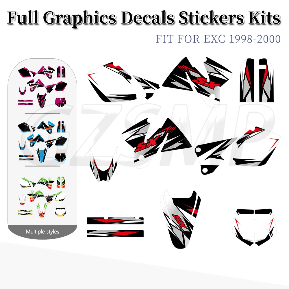 

Fit for SX 125 250 380 400 520 1998-2000 1998 Graphics Decals Deco Motorcycle Background Stickers