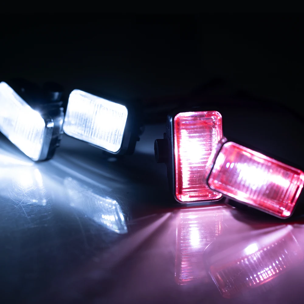 YEAHRUN Symulacja LED Reflektory Światła Przednie Reflektory Punktowe do TRX-4 TRX-6 Axial SCX10 90046 1/10 RC Samochód Części Dekoracyjne Akcesoria