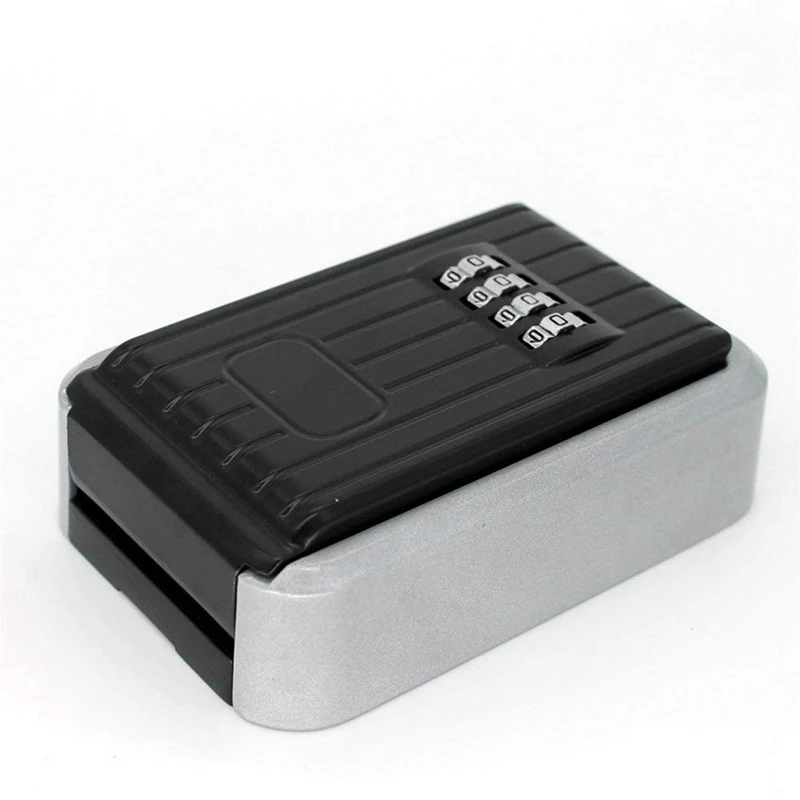 2X Lock Box 4 Digit Combination Box Weather Resistant Key Hider With Resettable Code Key Storage Wall Mounted