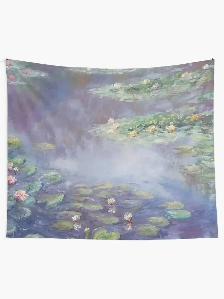 CLAUDE MONET, Water Lilies mask Tapestry Wallpaper Bedroom Tapete For The Wall Cute Room Things Tapestry