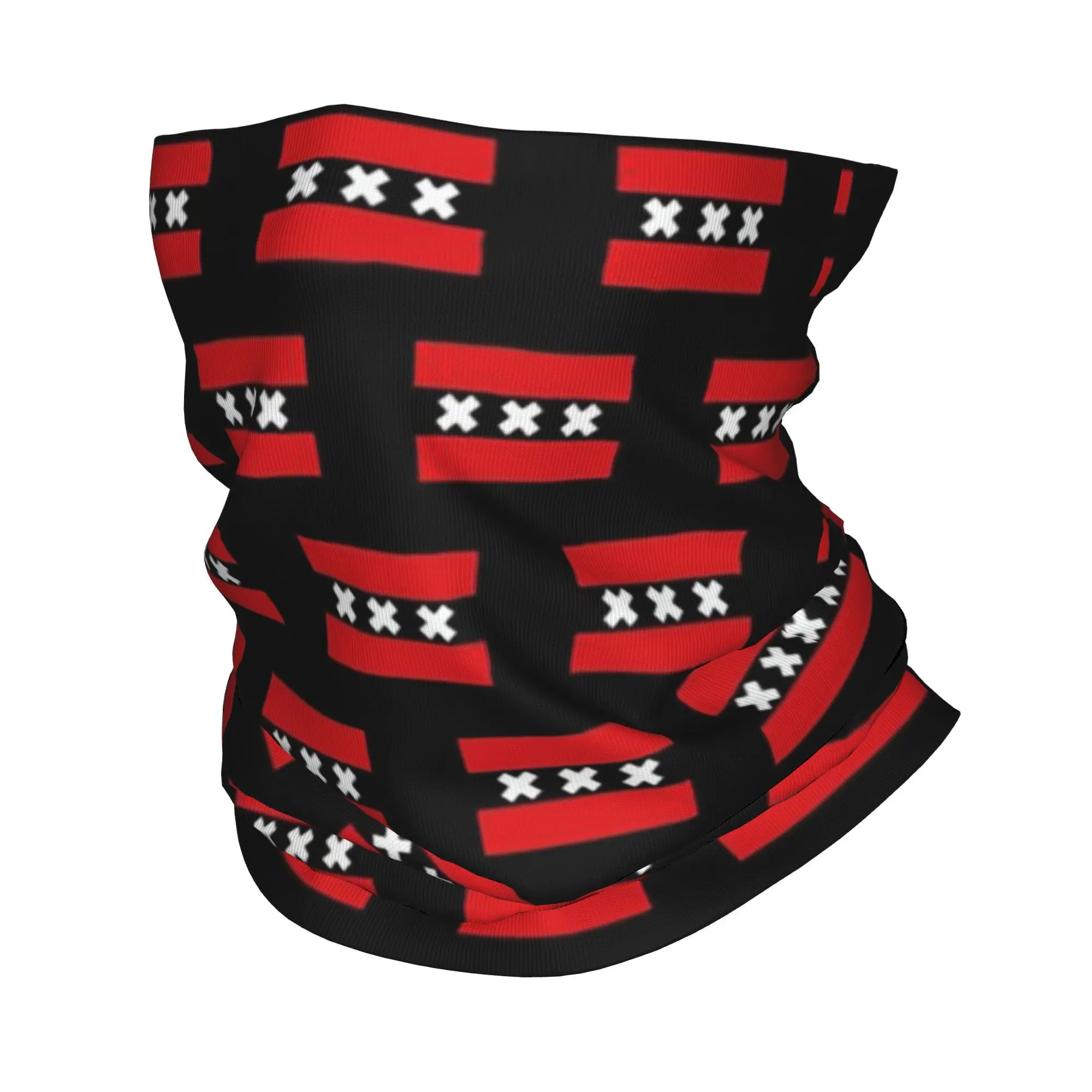 علم أمستردام باندانا الرقبة الجراب المطبوعة التفاف وشاح قناع الوجه الدافئ الرياضة في الهواء الطلق للرجال النساء الكبار الشتاء