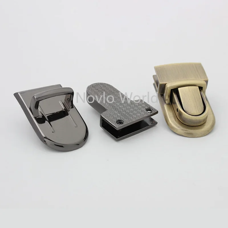 10-30 pieces 5 colors 41*24mm Metal Push Lock for Briefcase Leather Bag Women Purses Bag Closured Buckle On Sale