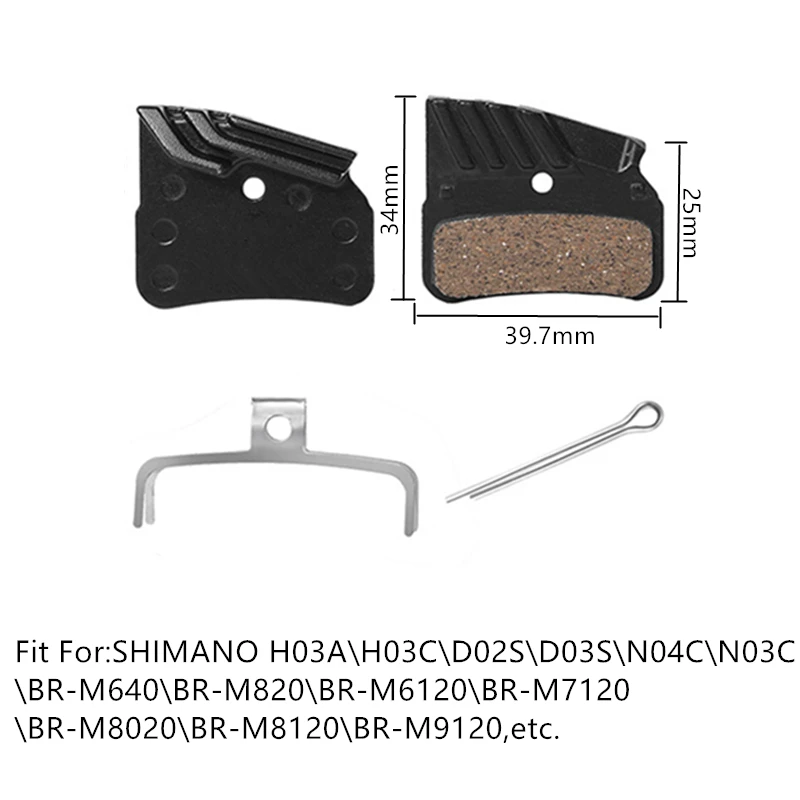 Bicycle Ceramic Disc Brake Pads Cooling Fins Ice Tech For Shimano XT SLX Deore DURA ACE ULTEGRA TIAGRA MTB Road Hydraulic Brake