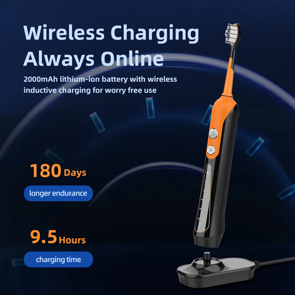 S9 Sonic Elektrische Zahnbürste Kabellos USB Wiederaufladbar Aufhellende Zahnbürste Wasserdicht Ultraschall Automatische Zahnbürste – Detail 7