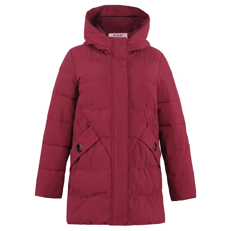 

Winter Coat Women Hooded Down and Cotton Jacket Medium and Long Styles Loose and Comfortable Thin Keep Warm Temperament