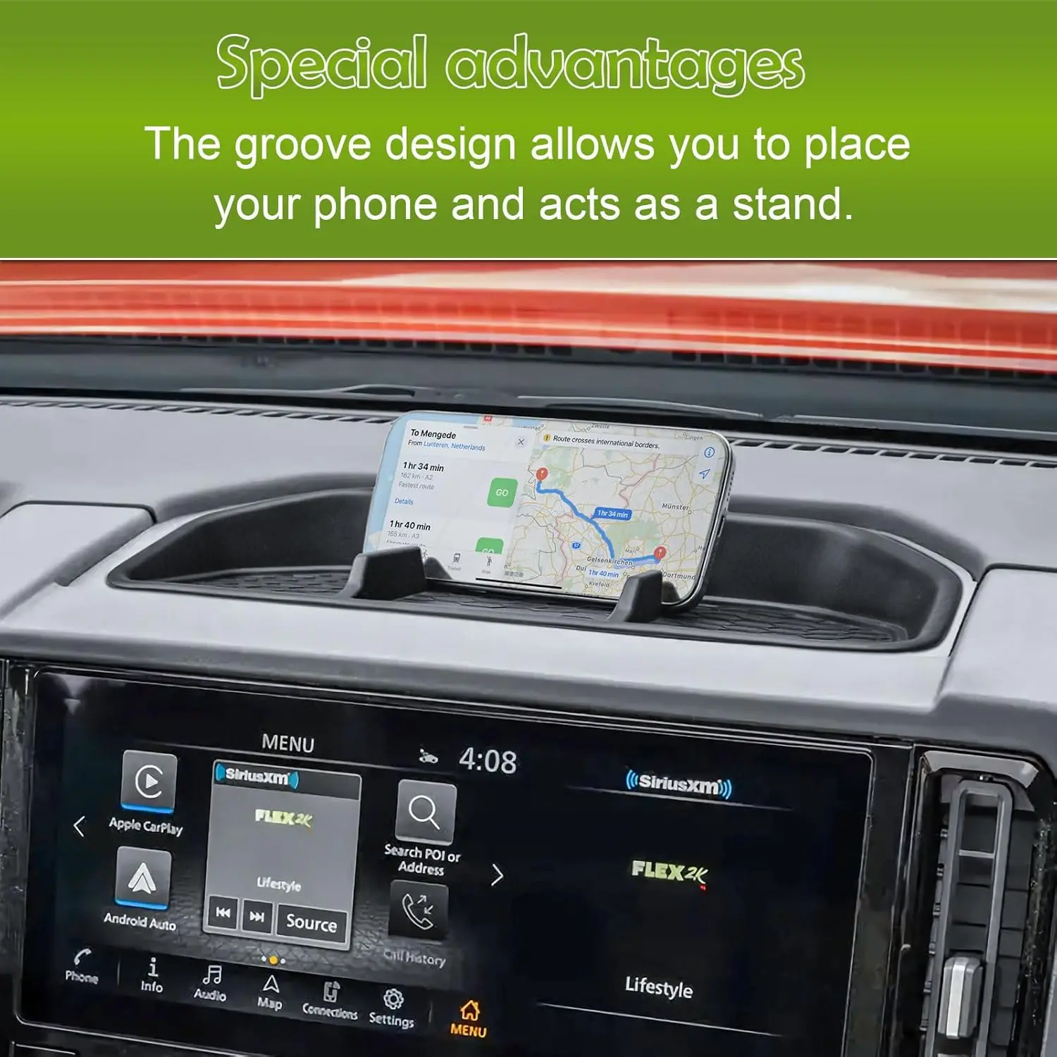 

Kptidy For 2025 Nissan Frontier Accessories Center Console Dashboard Organizer Interior Insert Compartment Mounted Phone Holder