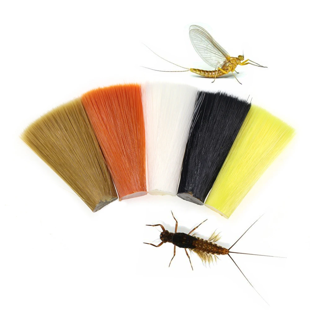 Tapered Nylon Fibers for Dry Wet Nymphs Mayfly Tails Fly Tying Material Nylon Ultra Fine Fibers Tails Synthetic Material