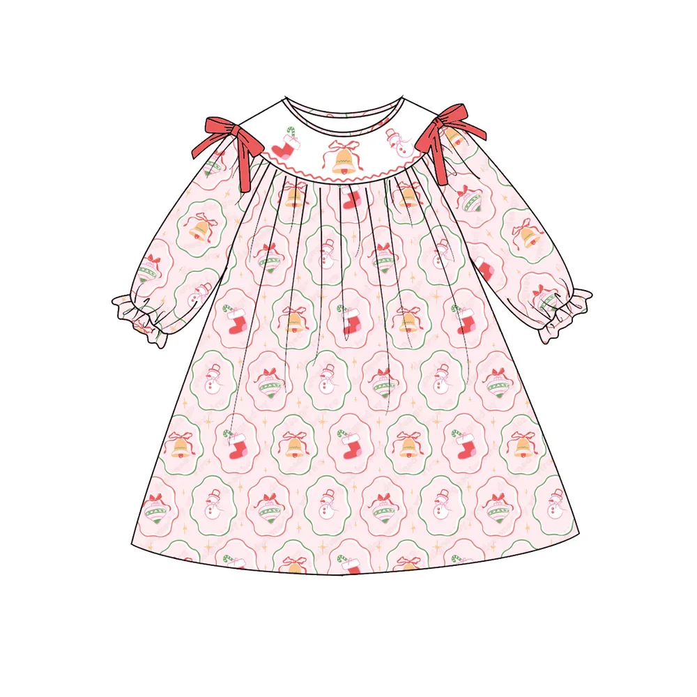Kids Christmas Clothing Bodysuit Children Clothing Snowman Sock Print Sibling Outfits Kids Girls Clothing Set