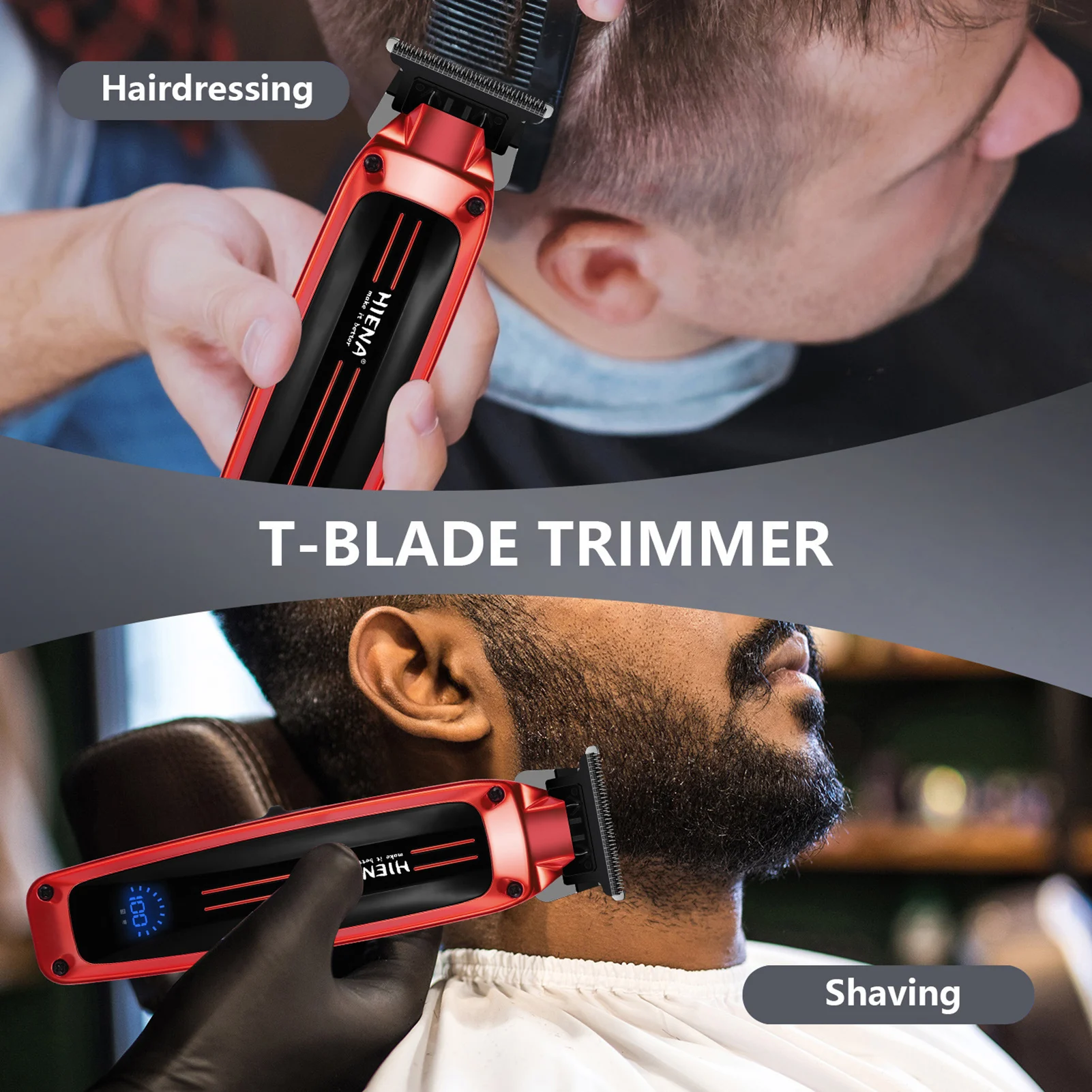 

Man Portable Hair Cutting Kit Digital Display Electric Clipper for Men Daily Hair Styling Use