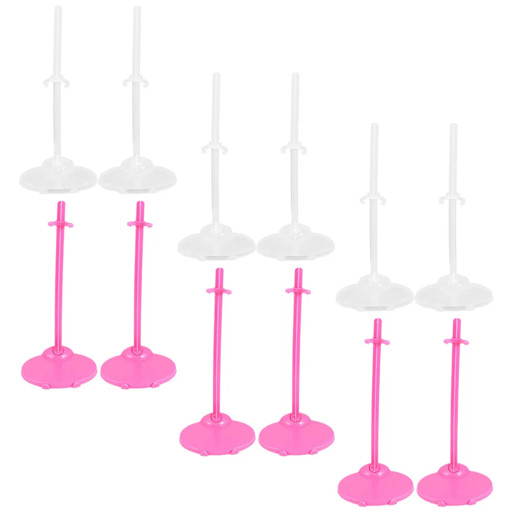 

24 Pcs Standing Clip Girl Brands Little Dolls Mini Toys Girls Action Figure Display Support Stands Holder