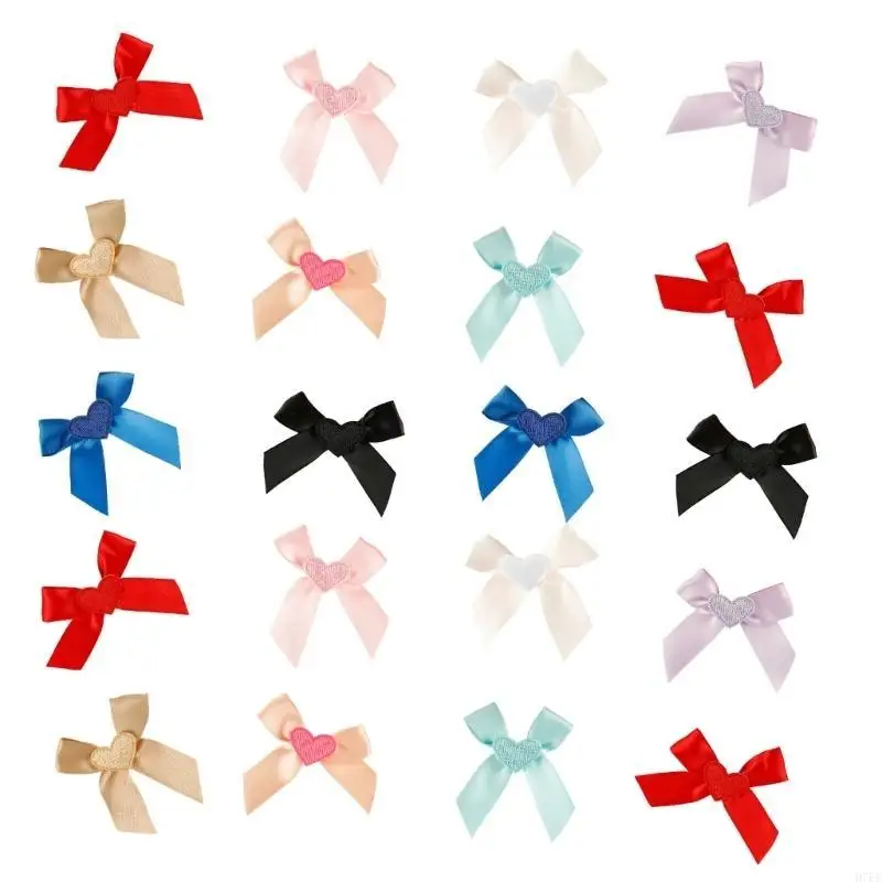 20pcs gisted color gelsed 컬러 보우 노트 아플리케 패치를위한 공급 공예품 h7ef