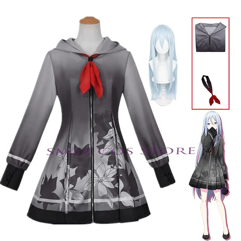 3RD Yoisaki Kanade Cosplay Anime Project Sekai Colorful Stage Feat Costume Uniform Women Hooded Dress Wig Outfits for Party Set