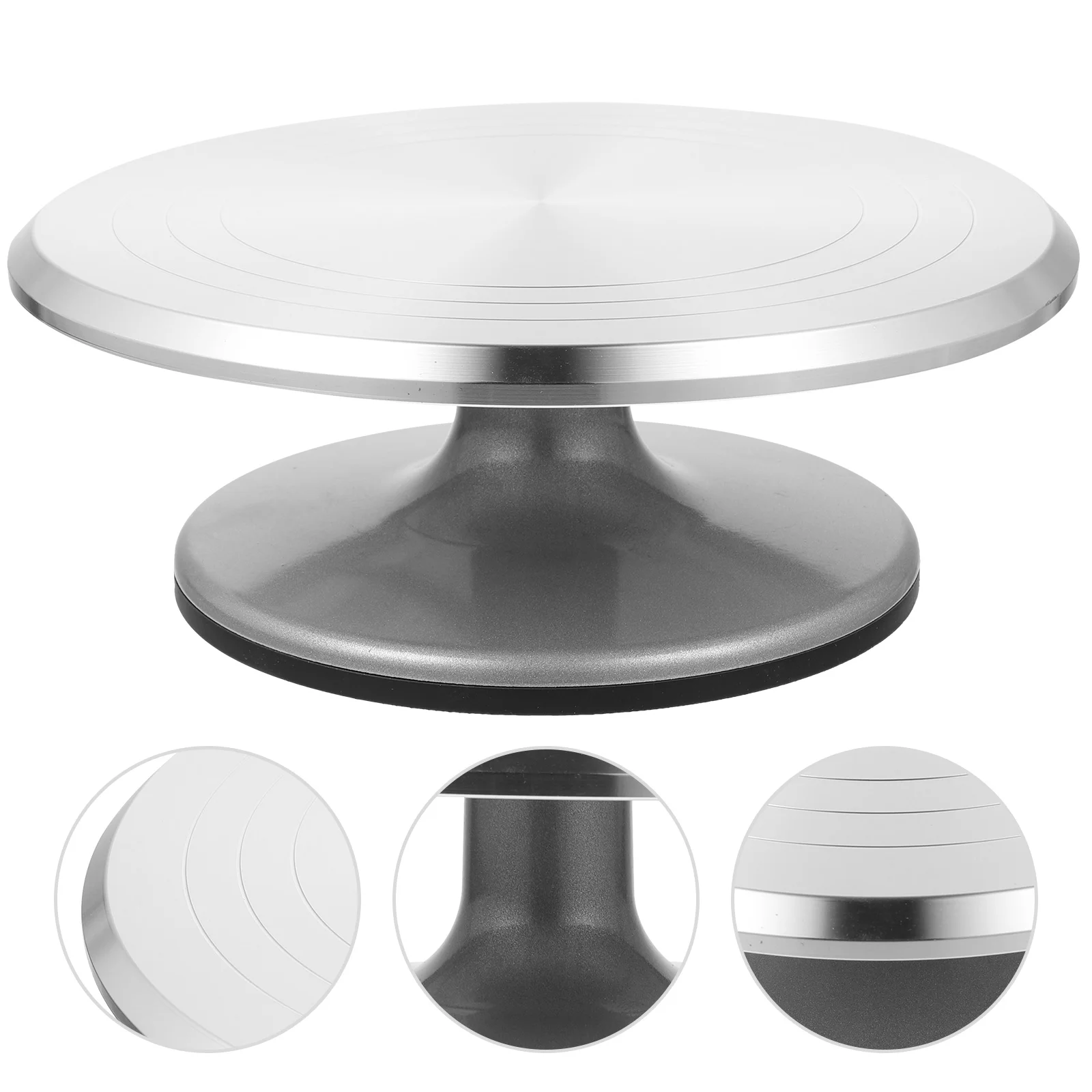 Cake Decorating Table Revolving Stand Aluminum Alloy Stands Metal Turntable Round Pans