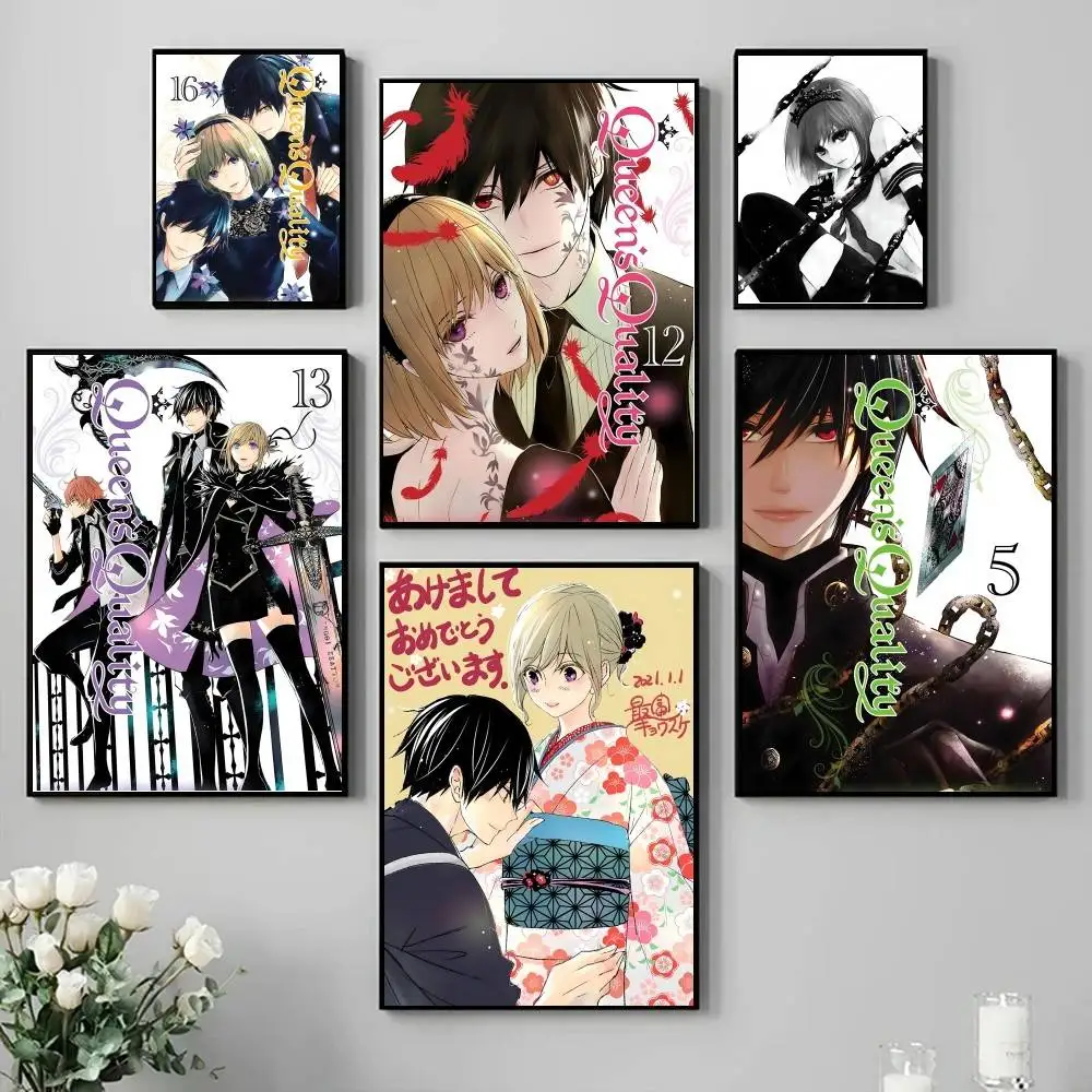 Anime Q-Queen s quality Poster Self-adhesive Art Waterproof Paper Sticker Coffee House Bar Room Wall Decor