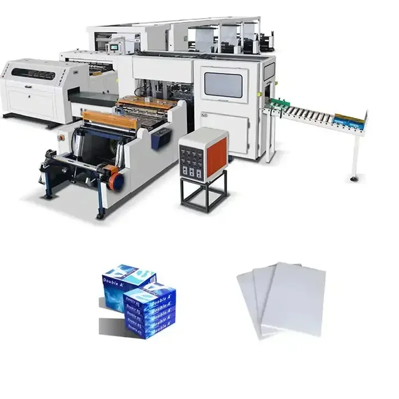 High Speed 30 Ton/day Note Book Paper Making Machine A4 Ream Copy Paper Sheets Packing Machine Wrapping Machine