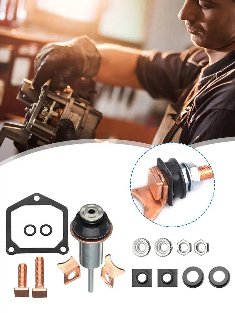 

Комплект для ремонта соленоида стартера 228000-6662, набор инструментов для восстановления соленоидного клапана, набор контактов плунжера для Toyota, Subaru, Honda