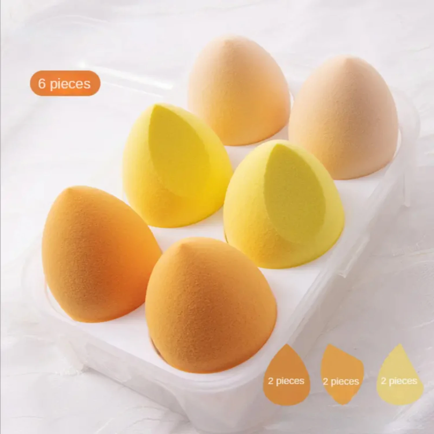 

Velvety Soft Beauty Egg Sponge and Puff for Dry and Flawless Make Up Application