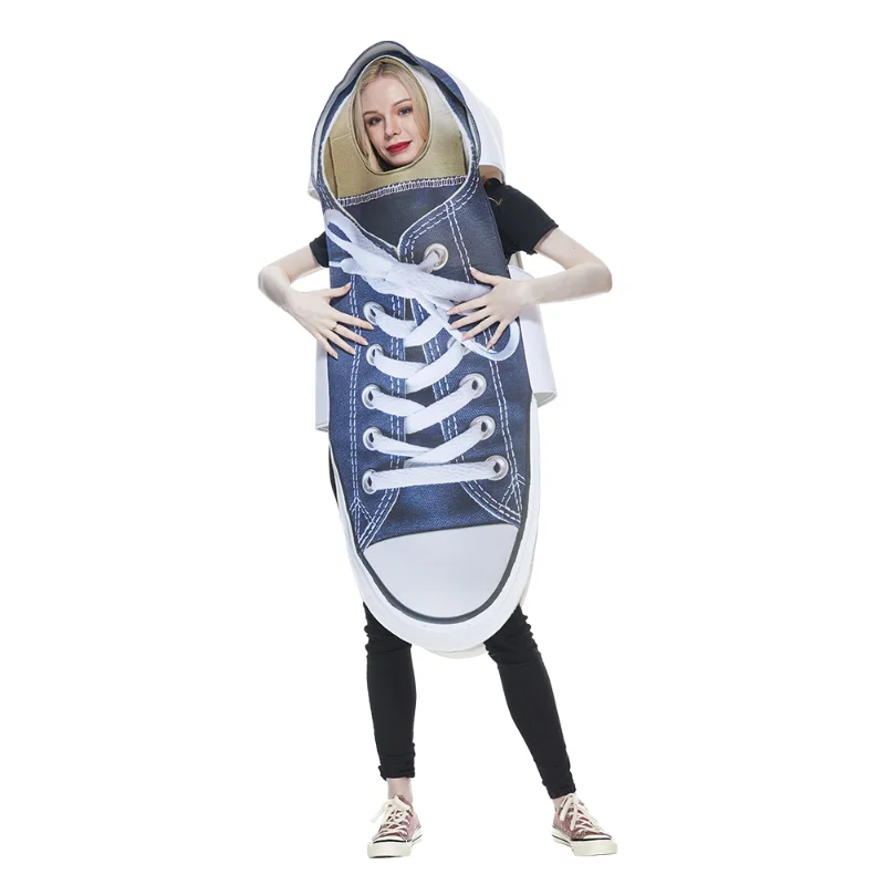 Adult Blue Sneaker Costume Funny Halloween Couples Outfits Canvas Shoes Costumes Carnival Easter Purim Fancy Dress