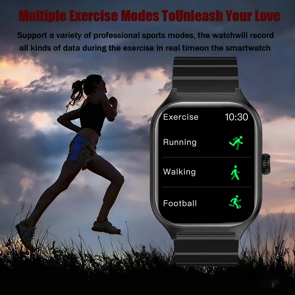 New Smart Watch For Men Full Touch Screen 2.01 BT Call Watches Global Version Sport Fitness Tracker Smartwatch Lady Reloj Mujer