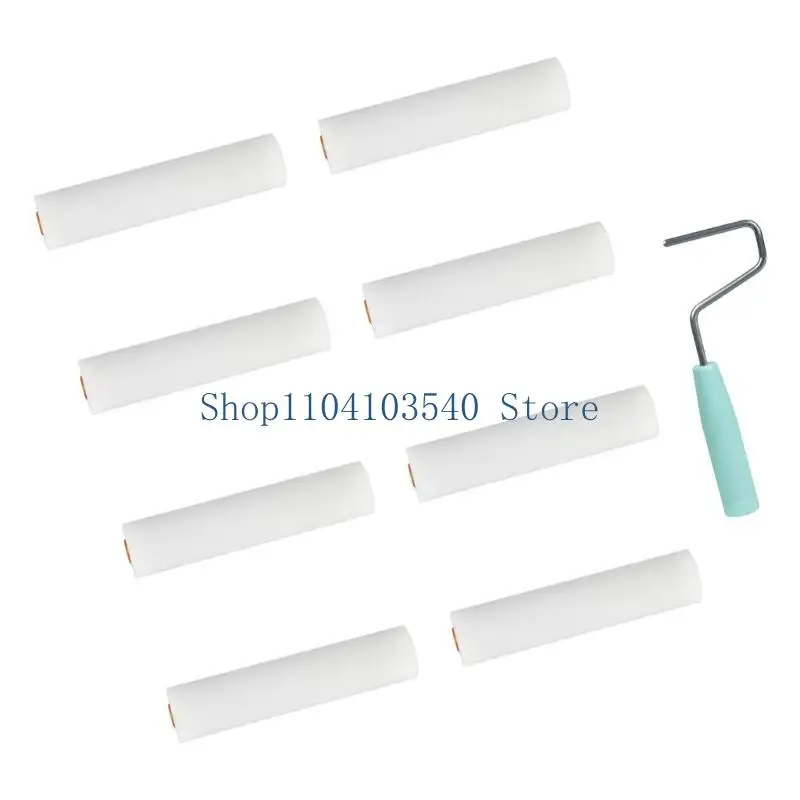02dc 9pcs Rolos espuma Rolo pintura móveis para necessidade pintura profissional e diy