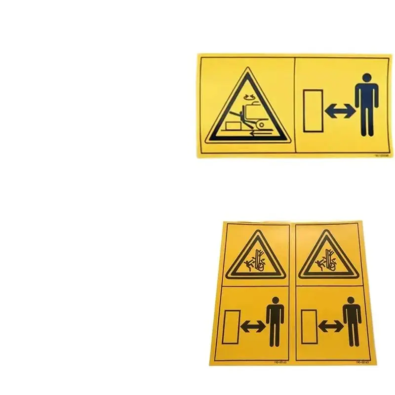 Excavator Supplies For Komatsu Hitachi SANY Kato Doosan Hyundai Hazard Signs Into Prohibition Safety Sticker Dangerous Sticker