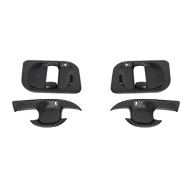 

For Toyota Hiace Sixth Generation (H300) 2019-2022 Spare Parts Carbon Fiber Style Door Handle Bowl Cover Cup Cavity Trim-A61E