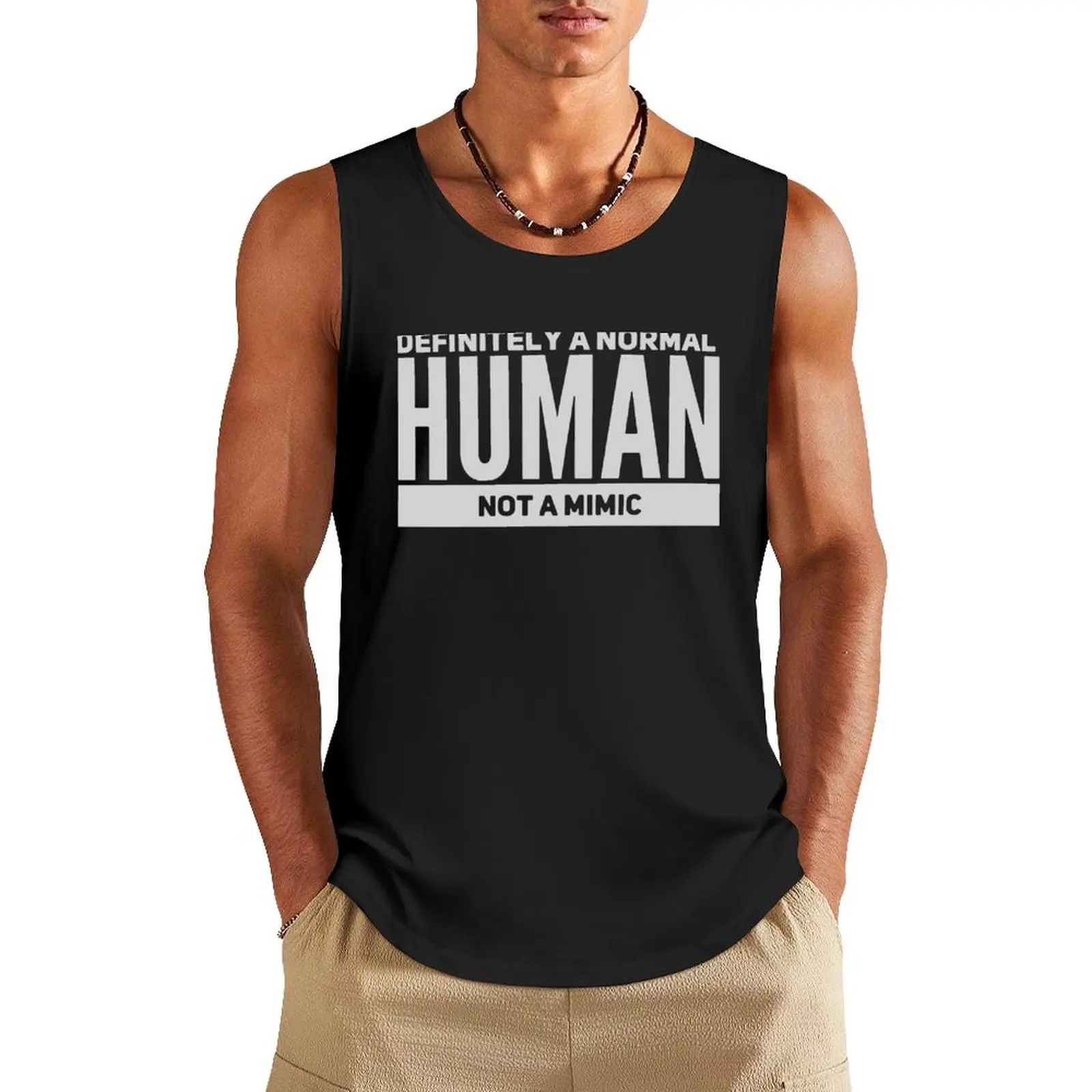 

Definitely Not a Mimic - Funny D&D Tank Top Short sleeve Bodybuilding shirt t-shirts for Men's gym