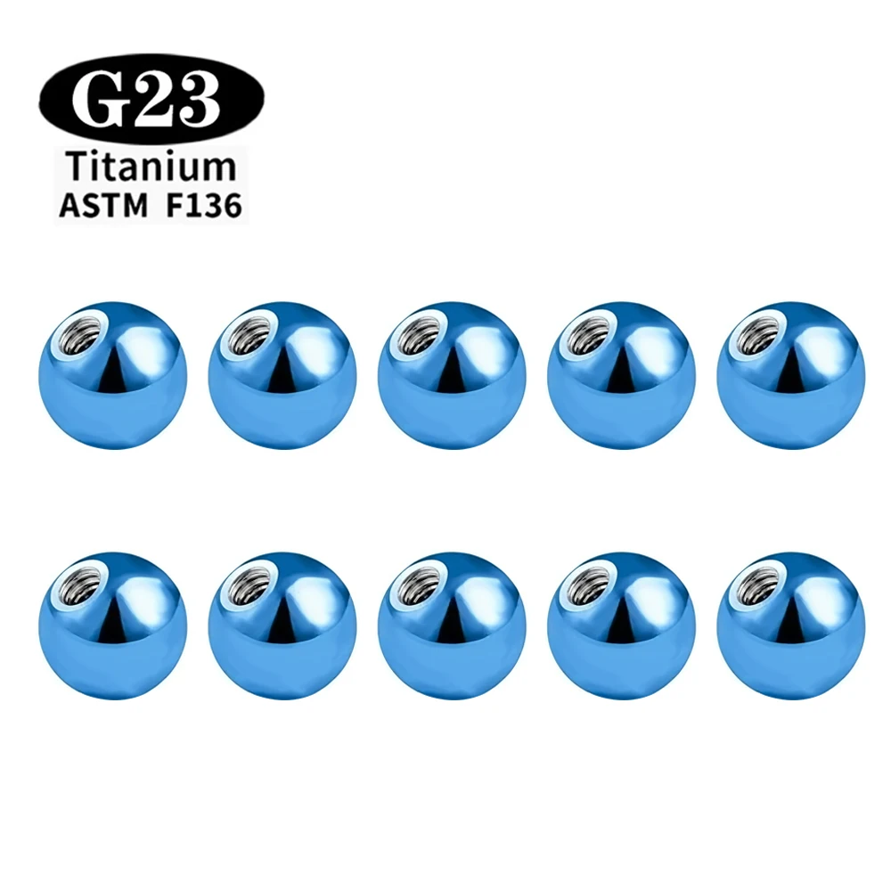 10 Stück ASTM F136 Titan-Kugeln 2/3/4/5mm, eloxiert, G23 Titan, externes/internes Gewinde, Lippen-Bananen-Kugel, Körperschmuck, Großhandel – Detail 7