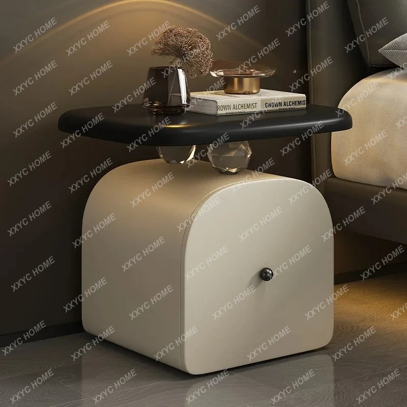 TTA Few Bedside Tables By The Sofa Creative Italian Light Luxury Solid Wood Light Luxury High Sense Movable
