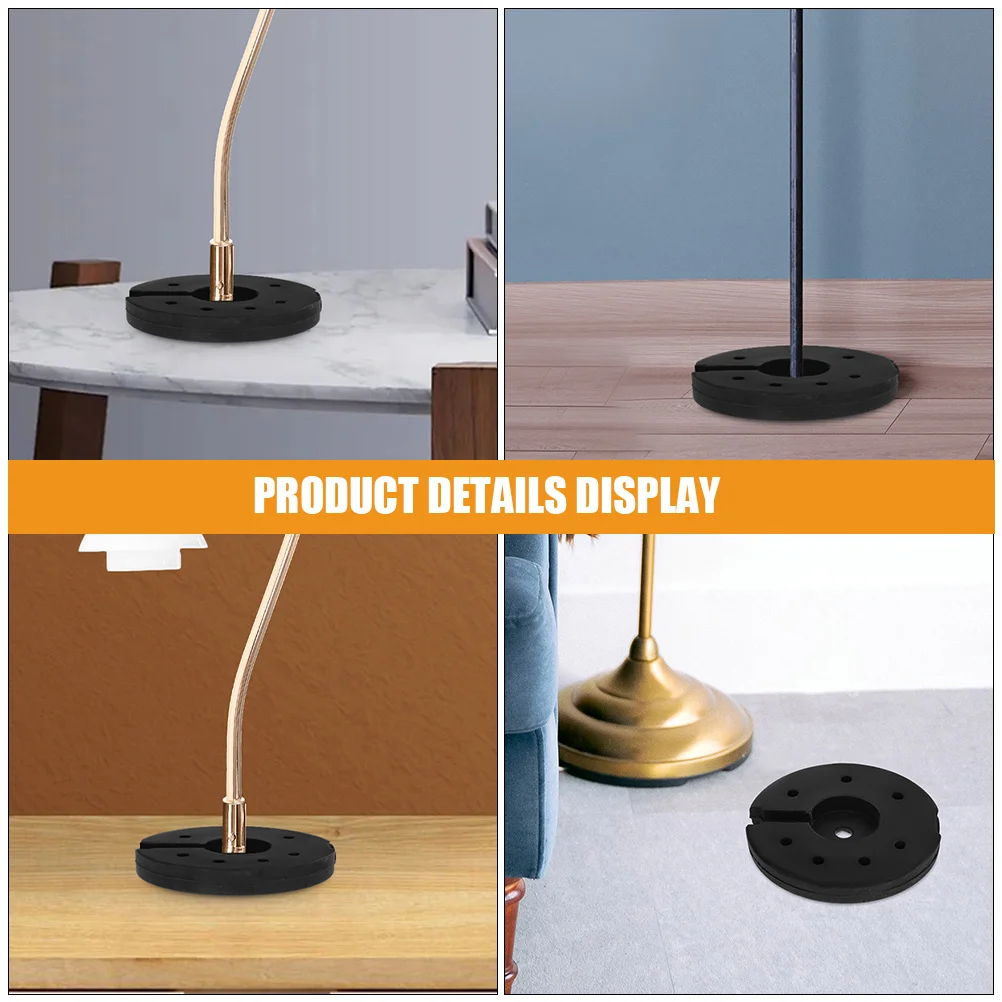 

2Pcs Desk Table Lamp Weight Blocks Floor Lamp Base Plastic Stable Heavy Loader Accessory Round Counterweights for Light