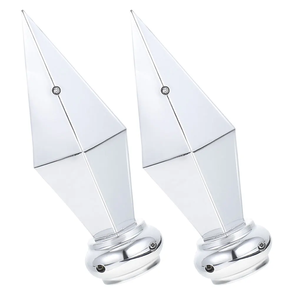 

2Pcs Flagpole Topper Aluminum Alloy Flag Head Replacement Durable Indoor Outdoor Conference Ceremony Ornament