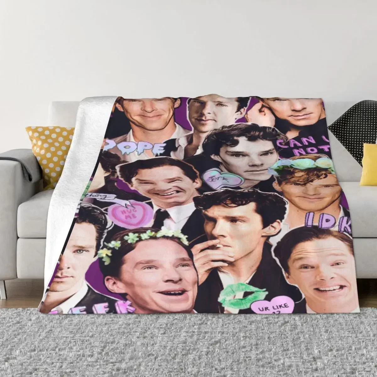 

Benedict Cumberbatch Collage 354 Bedroom Knee Blanket Blankets And Blankets Throw Blanket