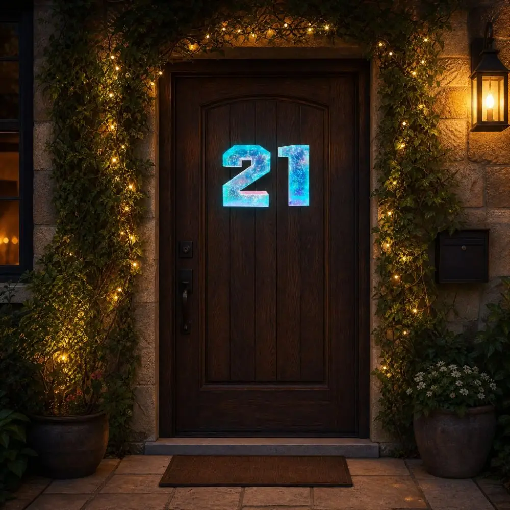 Multicolor Light-Up LED House Number Light DIY Battery Box Dual Power LED Address Sign Age Number Usb Giant Led Light