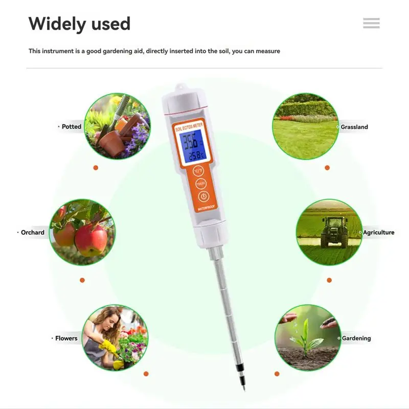 【Ship Within 3 In1 Soil EC TDS Meter Soil Detector Digital Soil Temperature Tester Soil Monitor Temperature Tester Conductivity