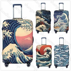 Wave Art Thicken Luggage Cover Elasticity Trolley dust cover Suitcase Protection Cover Suitcase Case Accessories