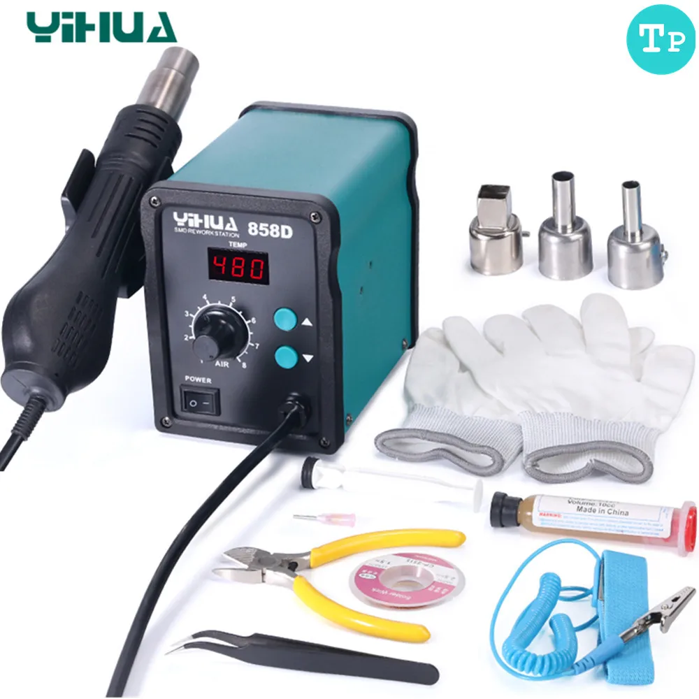 

Tp Yihua Melt Tin Hot Air Gun Desoldering Station Welding Equipment BGA Rework Station for Repair and Welding Work Heat Gun