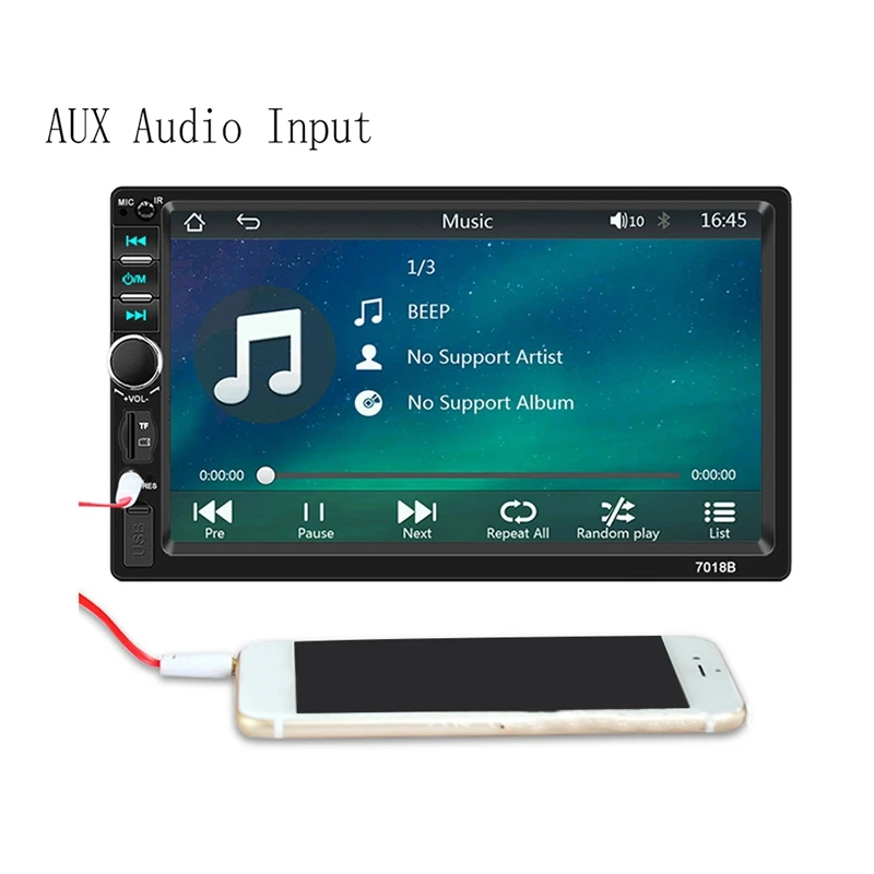 7018B Car Av 7 Inch Hd Press Screen Car Bluetooth Mp5 Player Car Card Bluetooth Handsfree HD GPS Portable Navigation